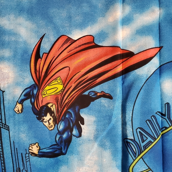 Superman Daily Planet Clark Kent Metropolis DC Comics Twin Flat Sheet - Picture 6 of 7